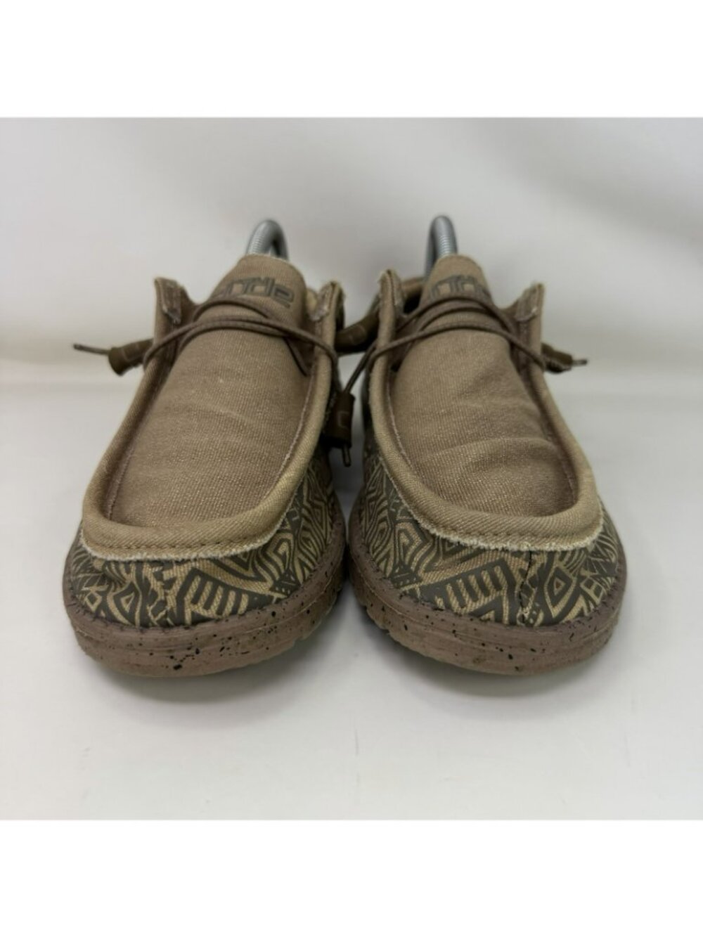 Hey Dude Wally Stretch Aztec Comfort Shoes Loafers Brown Men's Size 9 - Picture 3 of 7